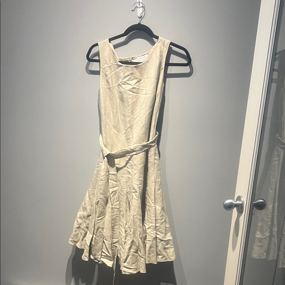 Calvin Klein Collection Beige Knee-Length Dress